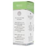 Een wit doosje met een groen label erop: Renova CBD olie met mintsmaak 5% (30 ml)