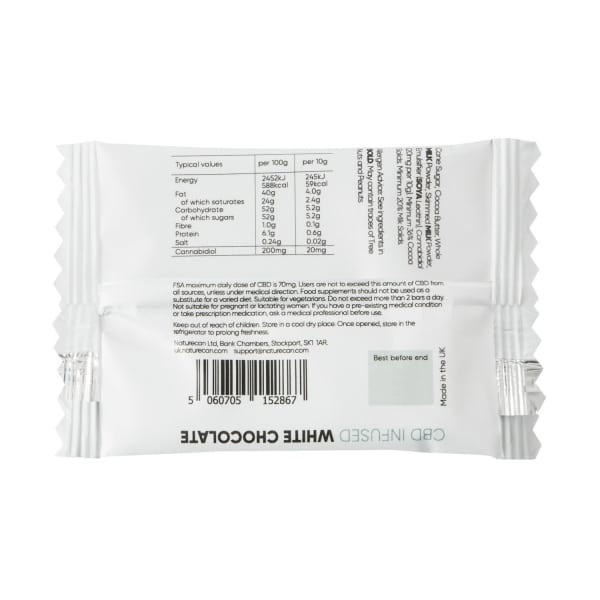 CBD infused witte chocolade - Afbeelding 4