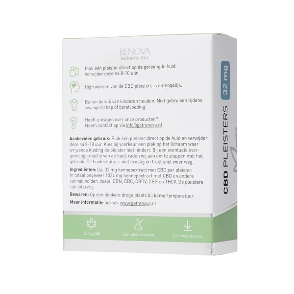 Renova CBD pleisters (32mg - 32 stuks) - Afbeelding 5