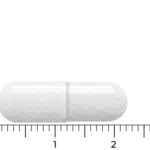 Eén Vitakruid Symflora® Original vega capsule wordt afgebeeld op een effen witte achtergrond.