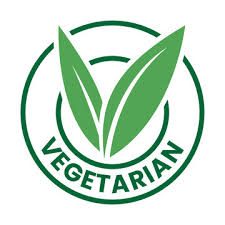 Een pictogram van groene bladeren in een cirkel met daaronder "VEGETARISCH" geeft aan dat Vitakruid - Ashwagandha KSM-66® & Bioperine® (60 vega capsules) geschikt is voor vegetariërs.