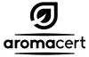 Het zwart-witte "aromacert"-logo, met een gestileerd blad in een cirkelvorm, staat boven de merknaam Hemptouch - Skin Perfection - CBD Azelaic Serum voor gezicht (30 ml).