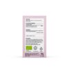 De Mushrooms4Life Biologische Reishi Sporen Capsules-doos bevat instructies, voedingsinformatie, ingrediënten zoals Reishi paddenstoel en certificeringen. Het bevat biologische ingrediënten die geschikt zijn voor vegetariërs en veganisten. Nettogewicht: 30 g.