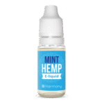 A bottle of Harmony E-liquid 300mg CBD - Mint (10ml).