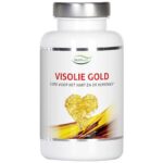 een fles visolie goud.